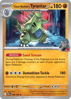 Team Rocket's Tyranitar 096/182 Destined Rivals