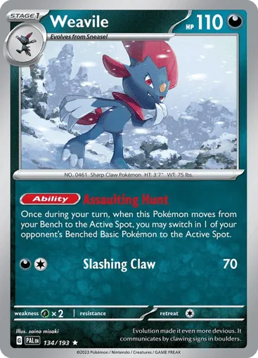 Weavile 134/193 Paldea Evolved