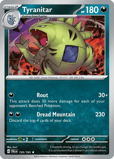 Tyranitar 135/193 Paldea Evolved