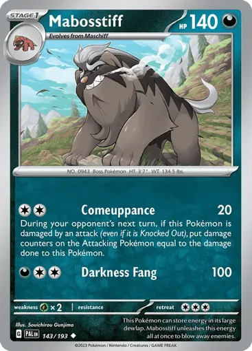 Mabosstiff 143/193 Paldea Evolved