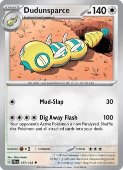Dudunsparce 157/193 Paldea Evolved