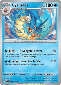 Gyarados 043/193 Paldea Evolved