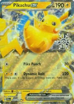 Pikachu ex 063/193 Snowflake Stamp Paldea Evolved