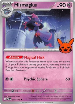 Mismagius 088/193 Pumpkin Pikachu Stamp Paldea Evolved