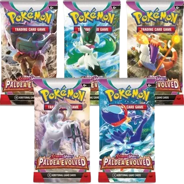 Paldea Evolved Booster Pack Art Bundle (Set of 5)