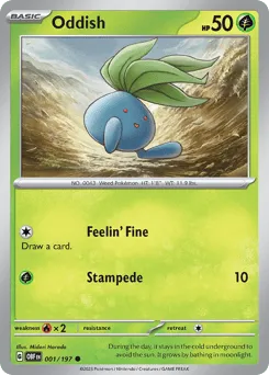 Oddish 001/197 Obsidian Flames