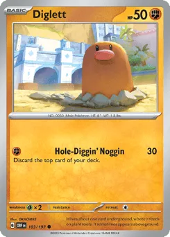 Diglett 103/197 Obsidian Flames