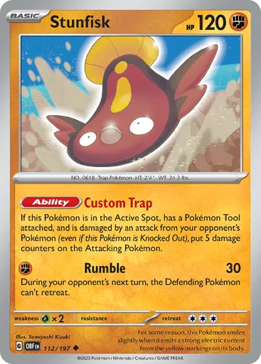 Stunfisk 112/197 Obsidian Flames