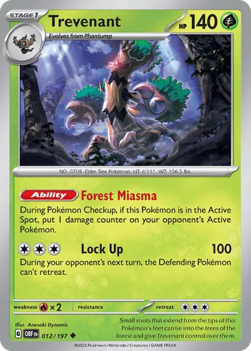 Trevenant 012/197 Obsidian Flames