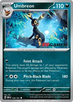Umbreon 130/197 Eb Games Stamp Obsidian Flames