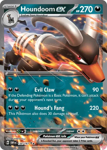 Houndoom ex 134/197 Obsidian Flames