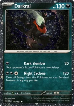 Darkrai 136/197 Cosmos Holo Obsidian Flames