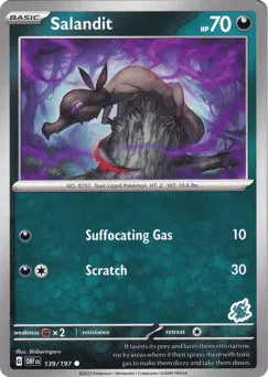 Salandit 139/197 Darkrai Stamp Obsidian Flames