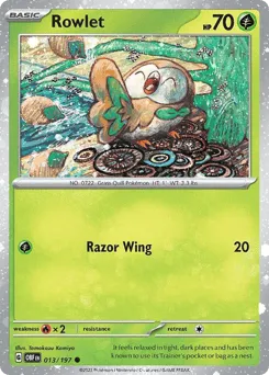 Rowlet 013/197 Cosmos Holo Obsidian Flames
