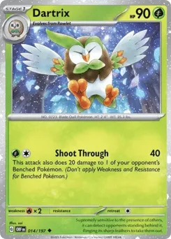Dartrix 014/197 Cosmos Holo Obsidian Flames