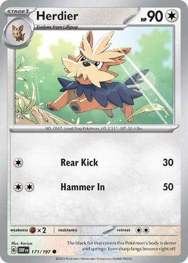 Herdier 171/197 Obsidian Flames