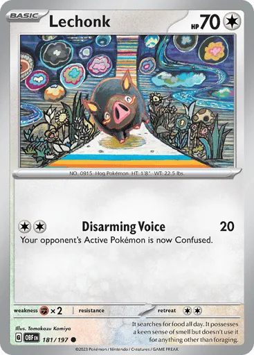 Lechonk 181/197 Obsidian Flames