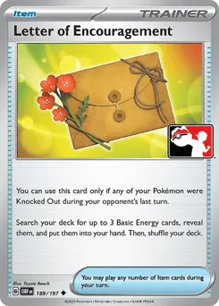 Letter of Encouragement 189/197 Play Pokemon Stamp Obsidian Flames