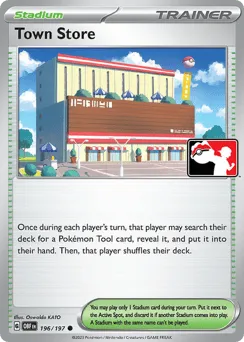 Town Store 196/197 Play Pokemon Stamp Holo Obsidian Flames