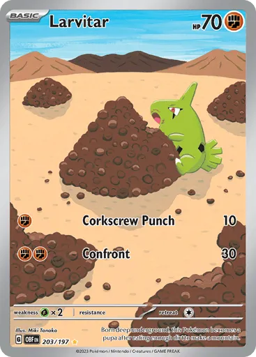 Larvitar 203/197 Obsidian Flames