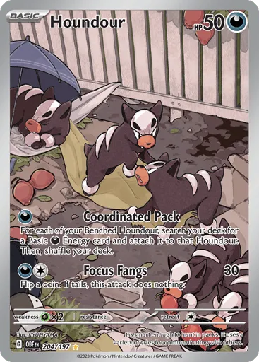 Houndour 204/197 Obsidian Flames