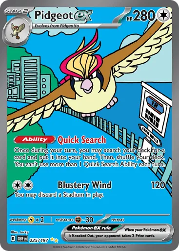 Pidgeot ex 225/197 Obsidian Flames
