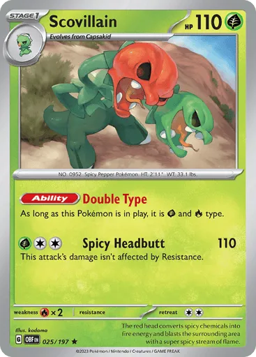 Scovillain 025/197 Obsidian Flames