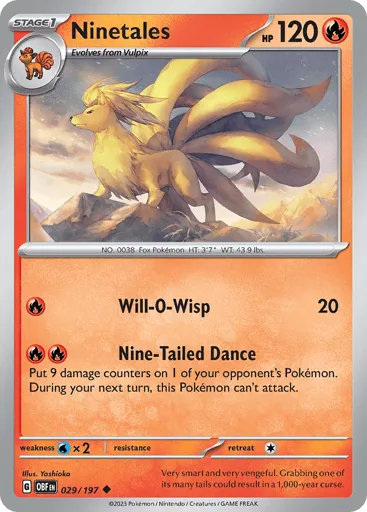 Ninetales 029/197 Obsidian Flames