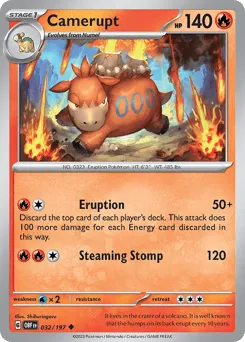 Camerupt 032/197 Obsidian Flames