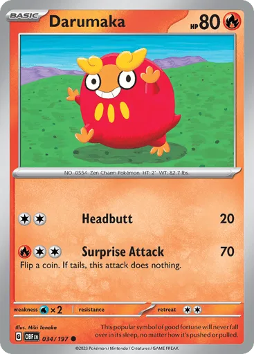 Darumaka 034/197 Obsidian Flames