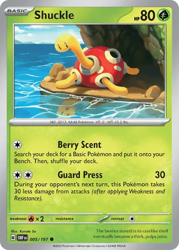 Shuckle 005/197 Obsidian Flames