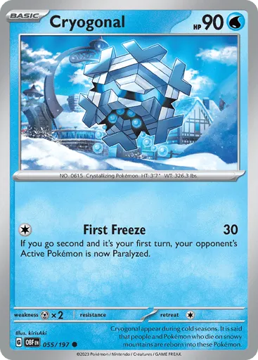 Cryogonal 055/197 Obsidian Flames