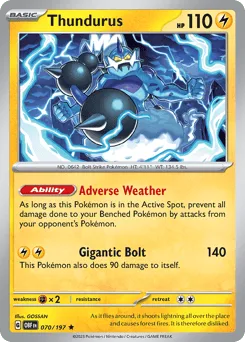 Thundurus 070/197 Obsidian Flames