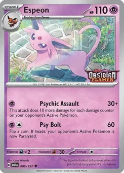 Espeon 086/197 Expansion Stamp Obsidian Flames