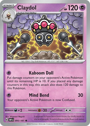 Claydol 095/197 Obsidian Flames