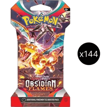 Obsidian Flames Sleeved Booster Pack Case