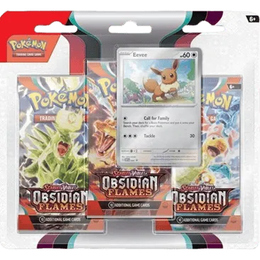 Obsidian Flames 3-Pack Blister - Eevee