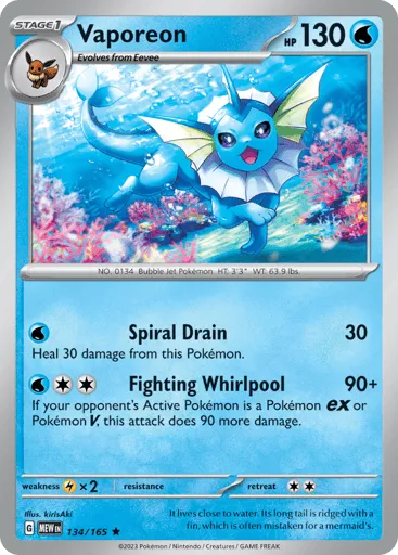 Vaporeon 134/165 151