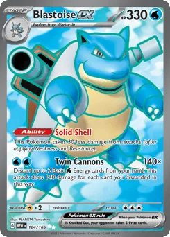 Blastoise ex 184/165 151