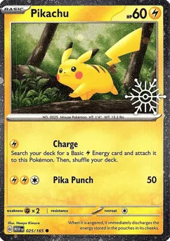 Pikachu 025/165 Snowflake Stamp 151