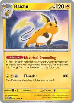 Raichu 026/165 151