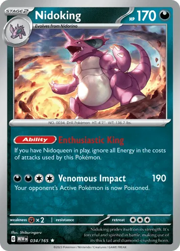 Nidoking 034/165 151
