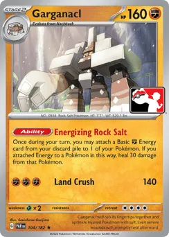 Garganacl 104/182 Play Pokemon Stamp Paradox Rift
