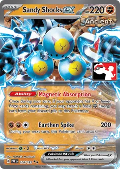 Sandy Shocks ex 108/182 Play Pokemon Stamp Holo Paradox Rift