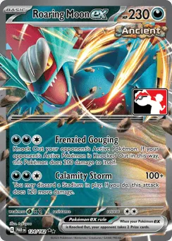 Roaring Moon ex 124/182 Play Pokemon Stamp Holo Paradox Rift