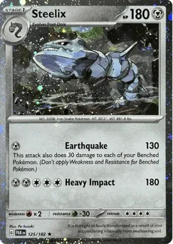 Steelix 125/182 Cosmos Holo Paradox Rift