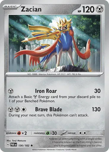 Zacian 136/182 Paradox Rift
