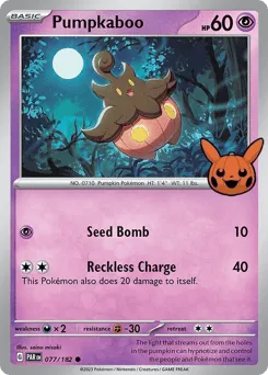Pumpkaboo 077/182 Pumpkin Pikachu Stamp Paradox Rift