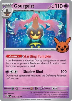 Gourgeist 078/182 Pumpkin Pikachu Stamp Paradox Rift