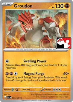 Groudon 093/182 Play Pokemon Stamp Paradox Rift